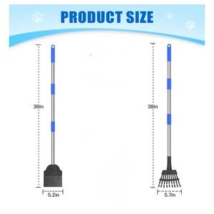 Blue and Black Pet Pooper Scooper Set